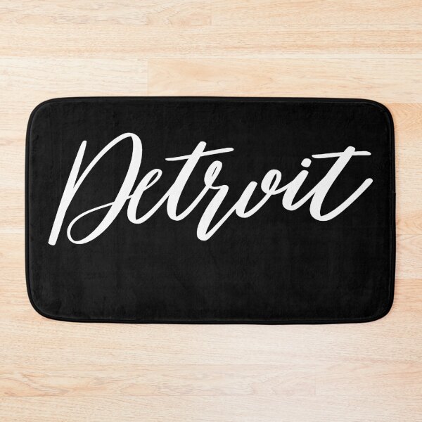 Item preview, Detroit -  Hand lettered modern script - White on Dark background designed and sold by Ilze Lucero.