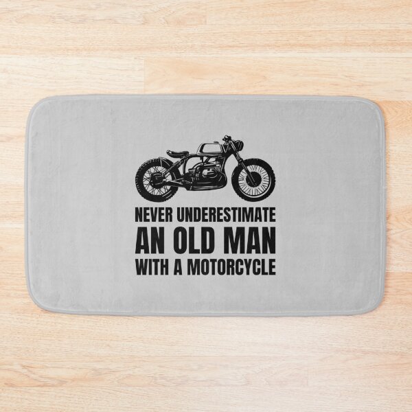 Item preview, Never Underestimate and Old Man With a Motorcycle designed and sold by EdifyEra.