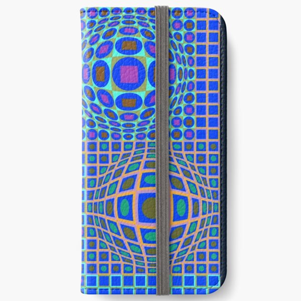 Op Art. Victor #Vasarely, was a Hungarian-French #artist, who is widely accepted as a #grandfather and leader of the #OpArt movement iPhone Wallet