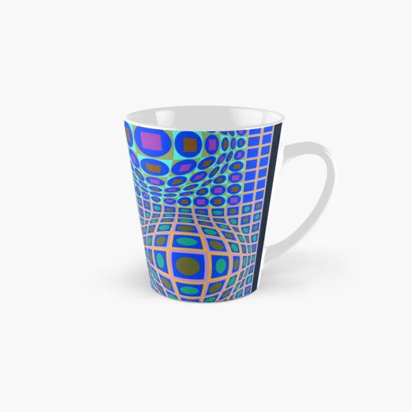 Op Art. Victor #Vasarely, was a Hungarian-French #artist, who is widely accepted as a #grandfather and leader of the #OpArt movement Tall Mug