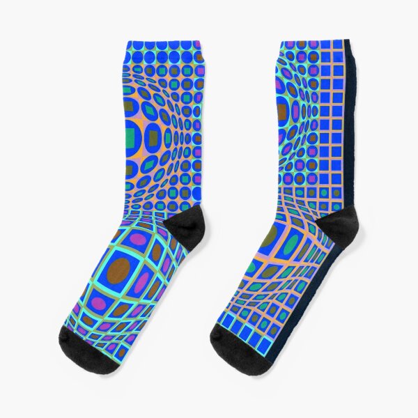 Op Art. Victor #Vasarely, was a Hungarian-French #artist, who is widely accepted as a #grandfather and leader of the #OpArt movement Socks