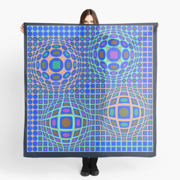 Op Art. Victor #Vasarely, was a Hungarian-French #artist, who is widely accepted as a #grandfather and leader of the #OpArt movement Scarf