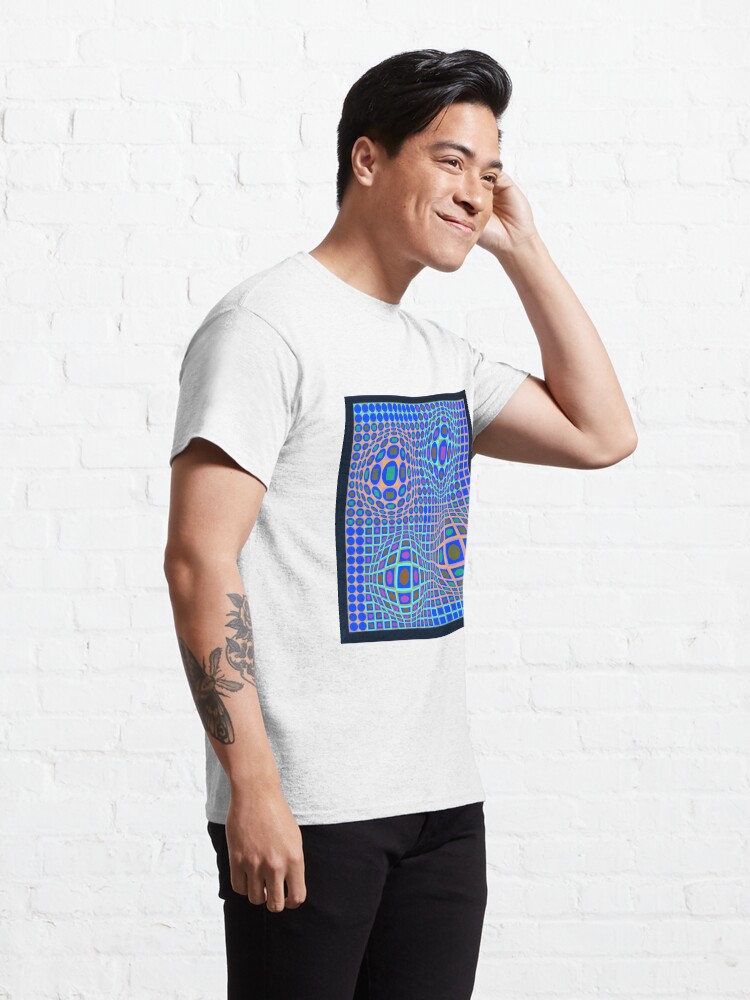 Alternate view of Op Art. Victor #Vasarely, was a Hungarian-French #artist, who is widely accepted as a #grandfather and leader of the #OpArt movement Classic T-Shirt