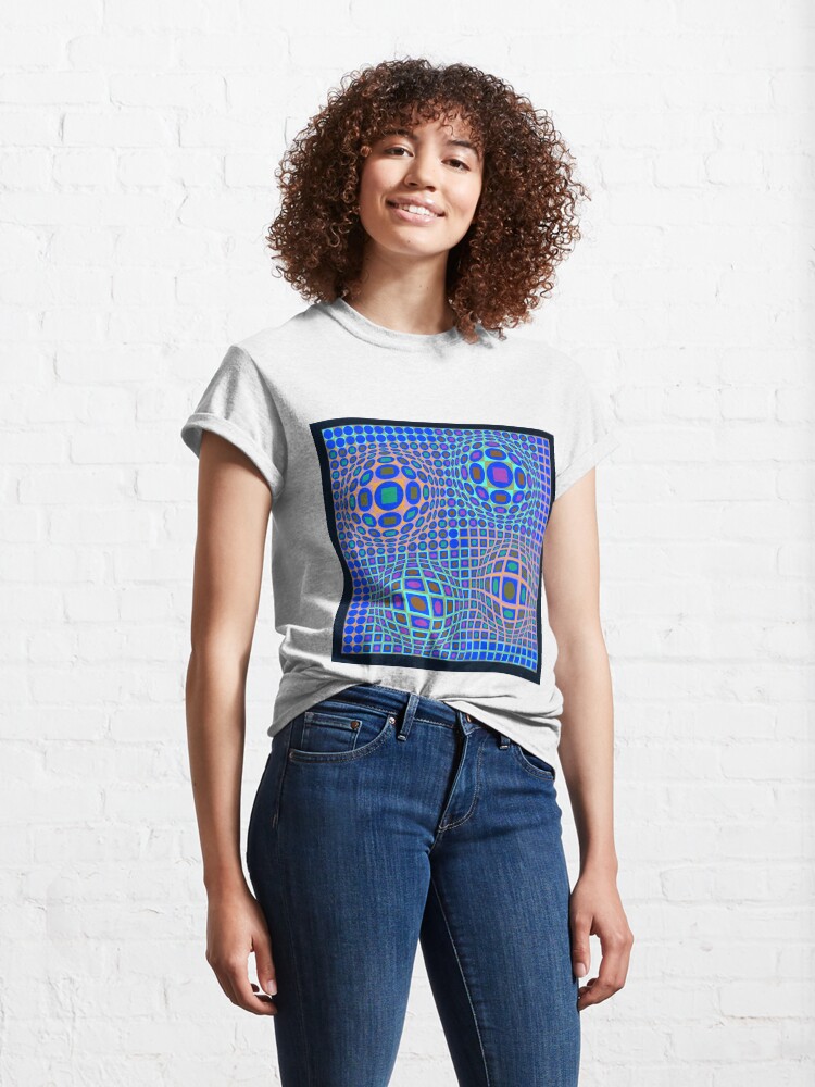 Alternate view of Op Art. Victor #Vasarely, was a Hungarian-French #artist, who is widely accepted as a #grandfather and leader of the #OpArt movement Classic T-Shirt