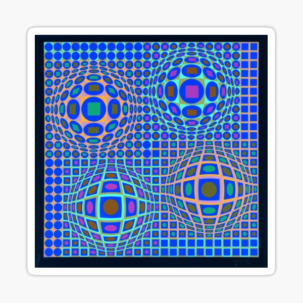 Op Art. Victor #Vasarely, was a Hungarian-French #artist, who is widely accepted as a #grandfather and leader of the #OpArt movement Sticker