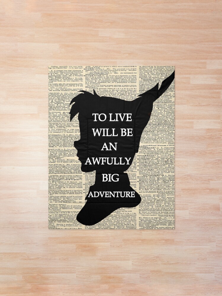 Alternate view of Peter Pan Over Vintage Dictionary Page - To Live Comforter