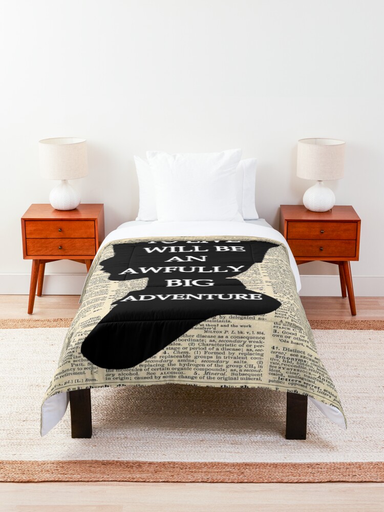 Alternate view of Peter Pan Over Vintage Dictionary Page - To Live Comforter