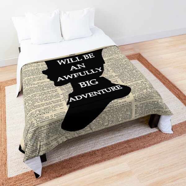 Peter Pan Over Vintage Dictionary Page - To Live Comforter