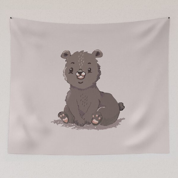 Item preview, Digital hand-drawn illustration of cute cartoon bear designed and sold by Jelena Slijepcevic.
