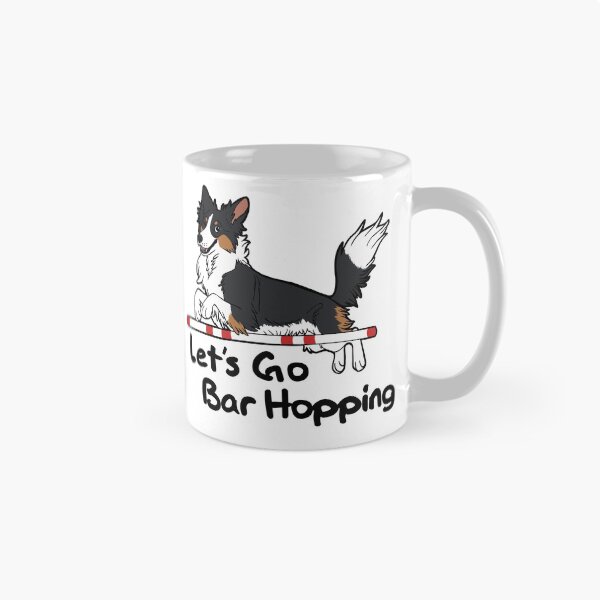 Item preview, Let’s Go Bar Hopping (black tri and white) designed and sold by mexicanine.