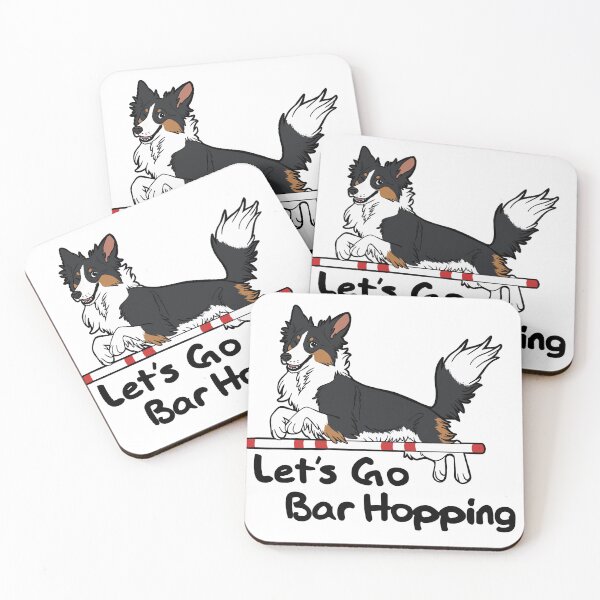 Item preview, Let’s Go Bar Hopping (black tri and white) designed and sold by mexicanine.
