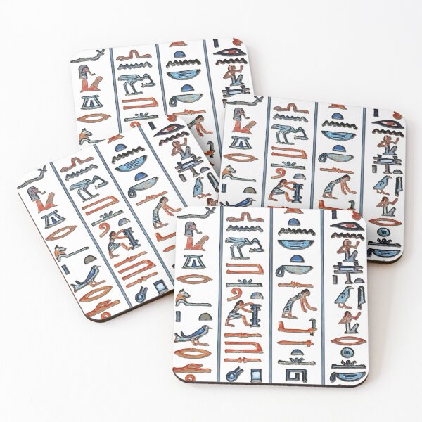 Item preview, Ancient Egyptian Hieroglyphs (Original Colors on White) designed and sold by Samboid.