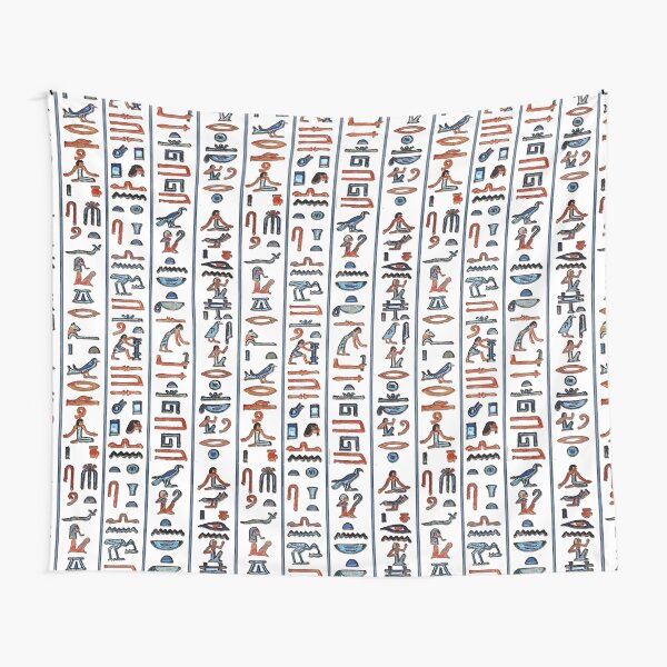 Vista previa del artículo con la obra «Jeroglíficos del Antiguo Egipto (colores originales sobre fondo blanco)», diseñado y vendido por Samboid.