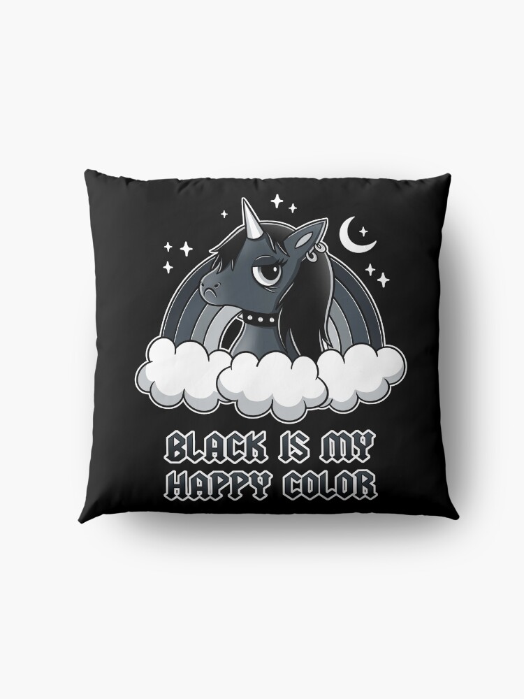 Alternate view of Black Unicorn Floor Pillow