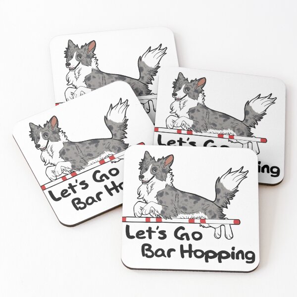 Item preview, Let’s Go Bar Hopping (merle and white) designed and sold by mexicanine.