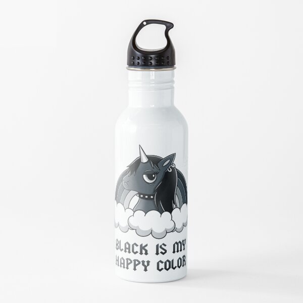 Black Unicorn Water Bottle