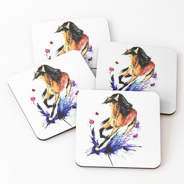 Item preview, running horse watercolor designed and sold by nemfisart.