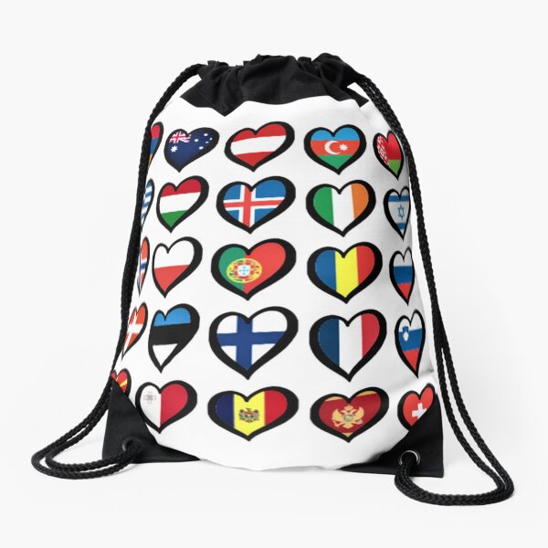 Item preview, Eurovision Song Contest Flags Hearts ESC EBU Eurofans  designed and sold by leo-theo.