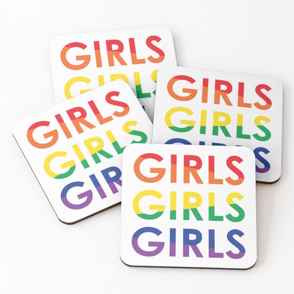 Item preview, Rainbow Girls Girls Girls Typography Pride designed and sold by StudioUnrefined.