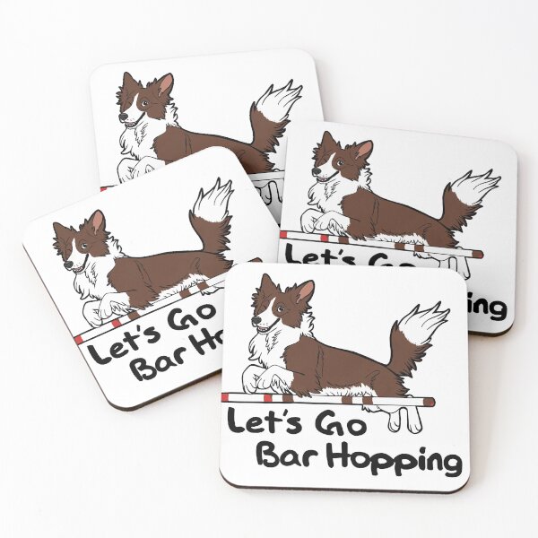Item preview, Let’s Go Bar Hopping (red and white) designed and sold by mexicanine.