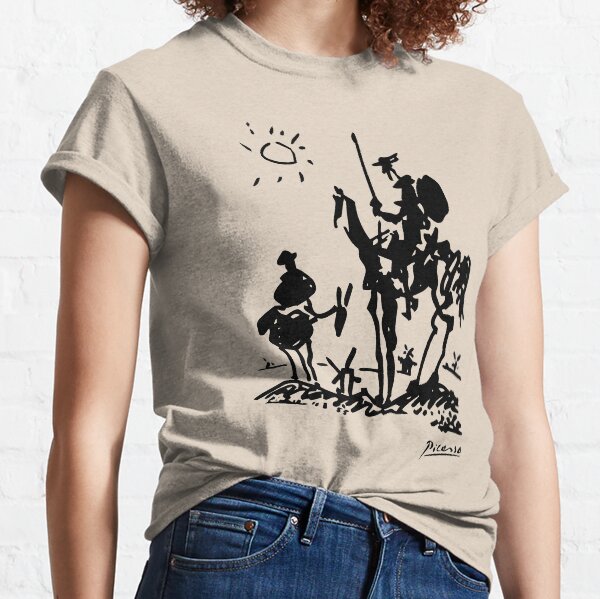 Pablo Picasso Don Quixote 1955 Artwork Shirt, Reproduction Classic T-Shirt