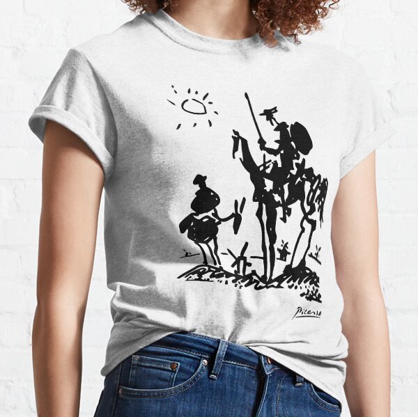 Pablo Picasso Don Quixote 1955 Artwork Shirt, Reproduction Classic T-Shirt