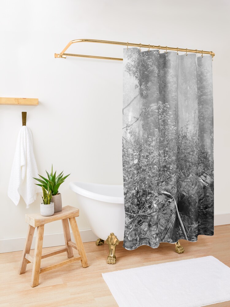 Alternate view of Eucalypti of Mount Sutro Shower Curtain