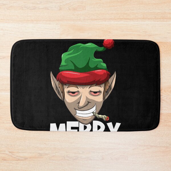 Item preview, Merry Weedmas - Stoned Christmas Elve Smoking Weed designed and sold by BornDesign.
