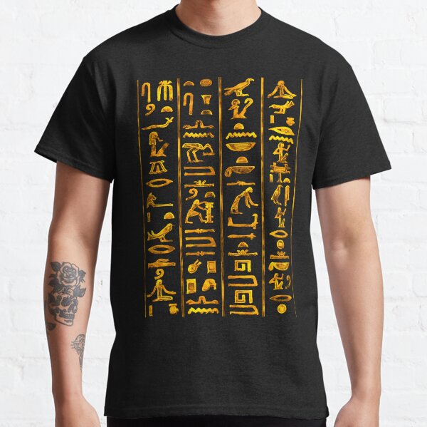 Item preview, Ancient Egyptian Hieroglyphs (Gold on Black) designed and sold by Samboid.