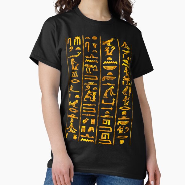 Item preview, Ancient Egyptian Hieroglyphs (Gold on Black) designed and sold by Samboid.