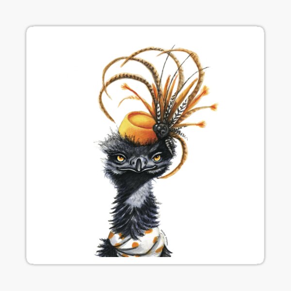 Emily the stylish Emu Sticker