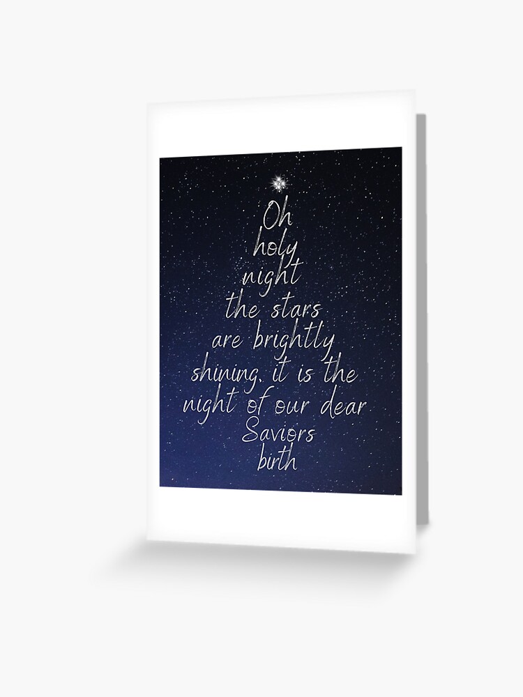 O Holy Night Lyrics Christmas Art Print – Paper House Print Shop