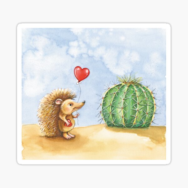 Hedgehog Love Sticker