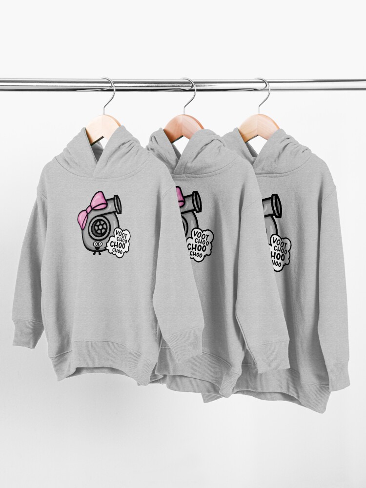 Alternate view of What Does The Cutest Turbo say - Pink Bow Toddler Pullover Hoodie