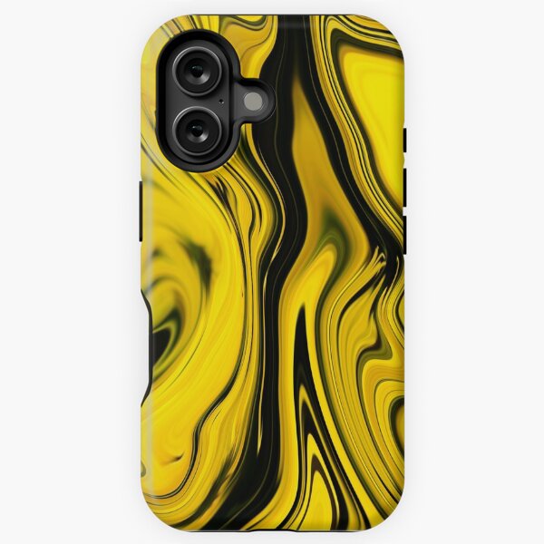 Aperçu de l'œuvre Hydro Dip Noir Jaune iphone Samsung créée et vendue par ApexArtz.