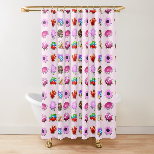 Disover Booster Stash Candy Crush Shower Curtain