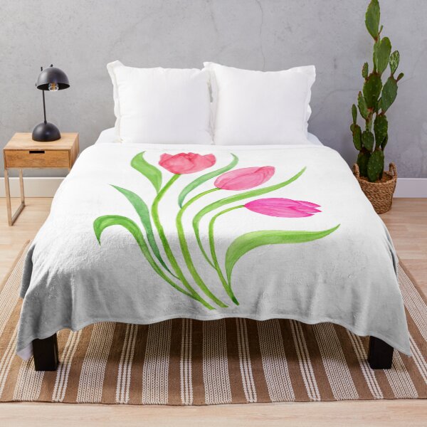 Item preview, Watercolor Pink Tulips designed and sold by artichromadsgns.
