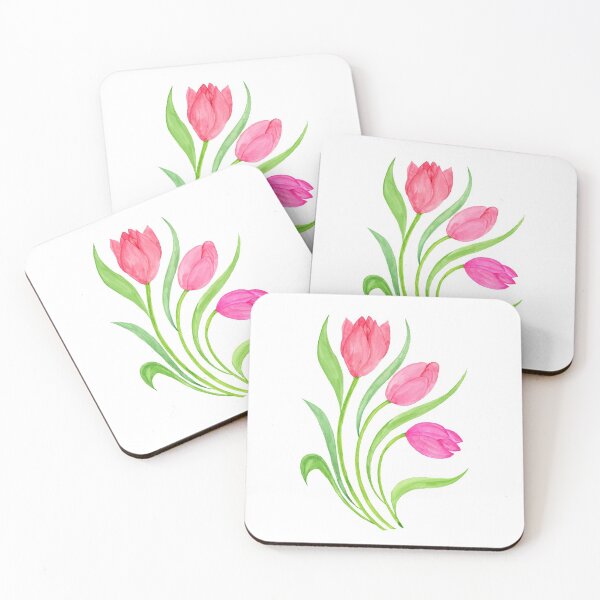 Item preview, Watercolor Pink Tulips designed and sold by artichromadsgns.