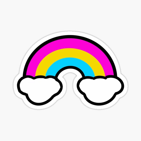 "Pan Rainbow" Sticker for Sale by safebispace Redbubble