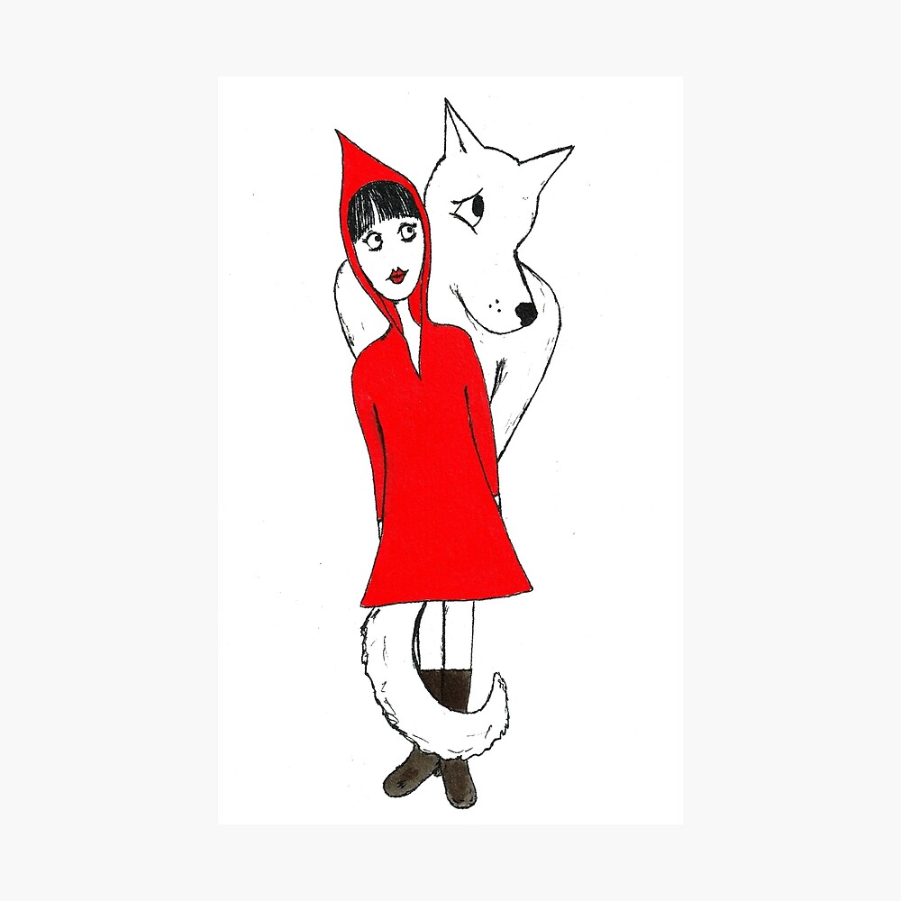 Untitled Red Riding Hood And Wolf Drawing Spiral Notebook By Frenzy81 Redbubble