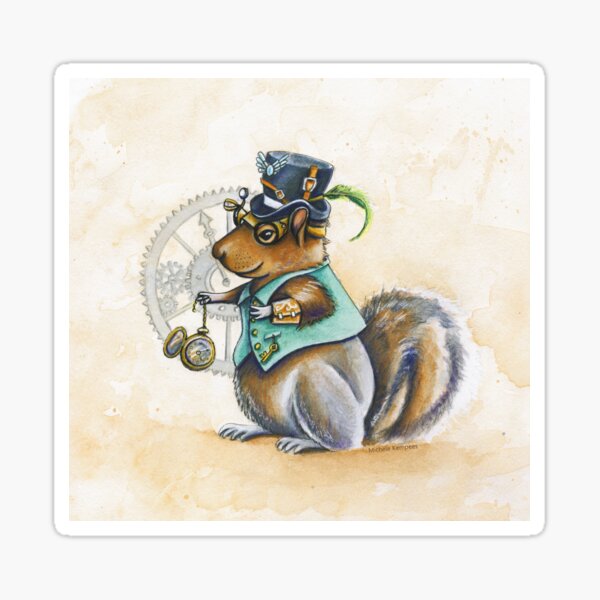 Steampunk squirrel Sticker