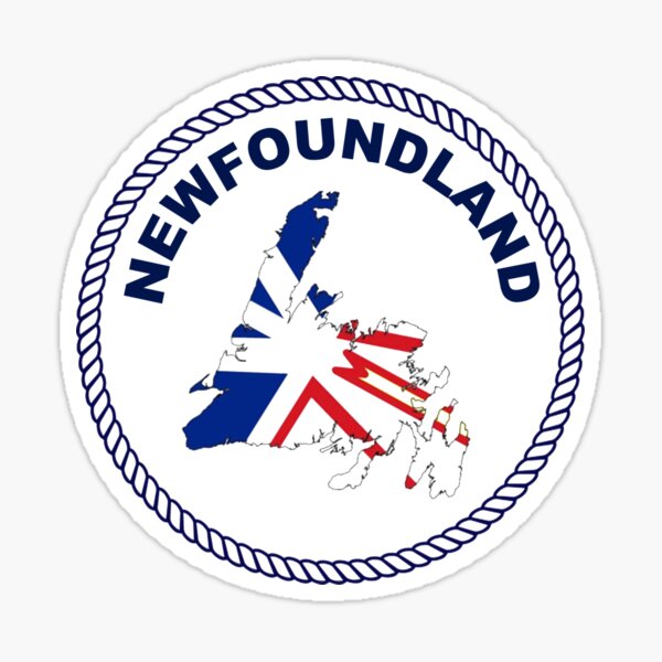 Island of Newfoundland Canada Map Design Great Gift For Any Occasion Sticker