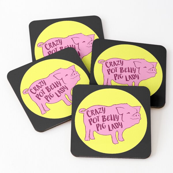 Item preview, CRAZY POT BELLY PIG LADY designed and sold by GorillaFarm.