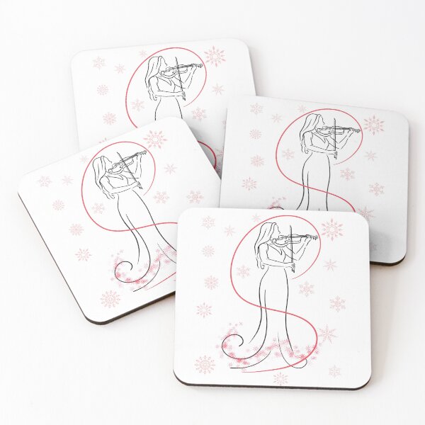 Item preview, Cute Girl Playing Violin or Viola Christmas Holiday Music designed and sold by Kate Hyunsu Cho.