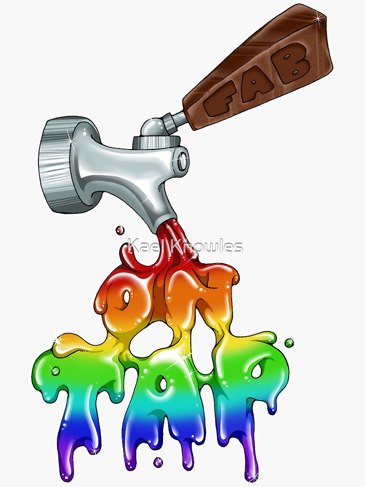 "Fab on Tap" Sticker by PanappleExpress Redbubble