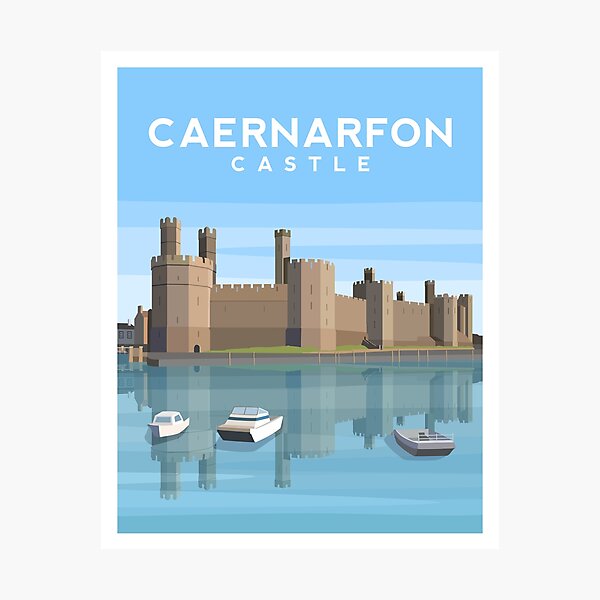 Item preview, Caernarfon Castle and Harbour, North Wales designed and sold by typelab.