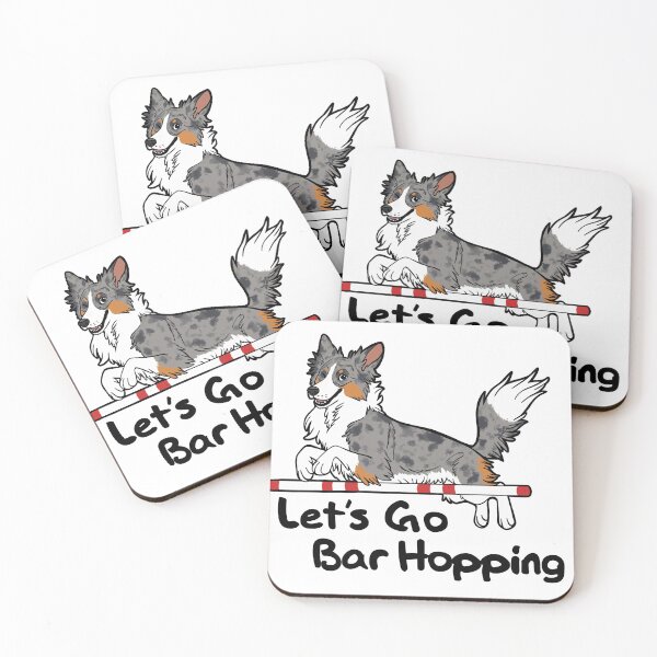 Item preview, Let’s Go Bar Hopping (merle tri and white) designed and sold by mexicanine.