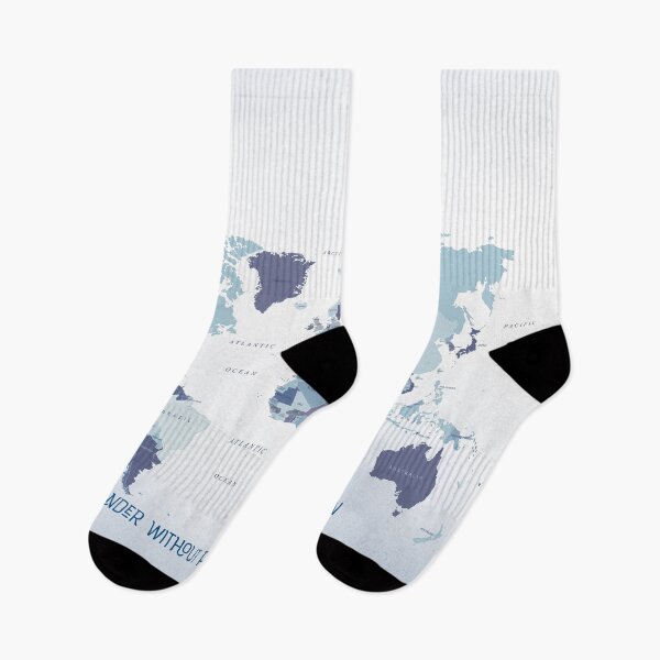 Item preview, Wanderlust World Map in Blue designed and sold by UrbanEpiphany.
