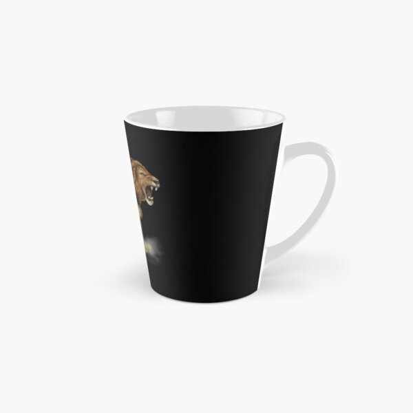 Male African lion in attack pose Tall Mug