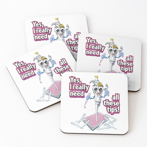 Item preview, PCR Pipette Funny Cute Science Cartoon - Yes, I Really Need All These Tips designed and sold by Zit-Zat-Zot.